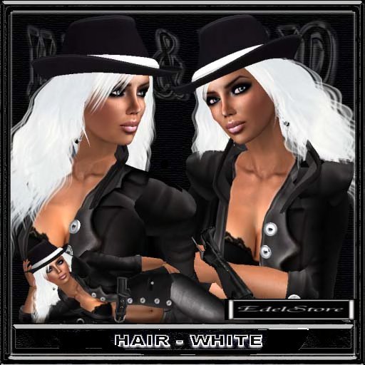 EdelStore woman hair " EL Paso " white hair incl hat cowgirl western cowboy Westernhut Hut Cowboyhut capanna hutte choza