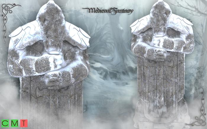 [MF] Snowy nordic celtic dwarf guardian statue (boxed)