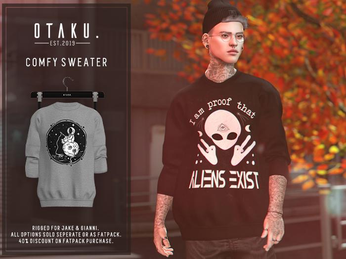 Otaku. Comfy Sweater / Moon Light Grey