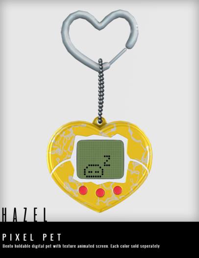 HAZEL -  Pixel pet - Yellow Pattern