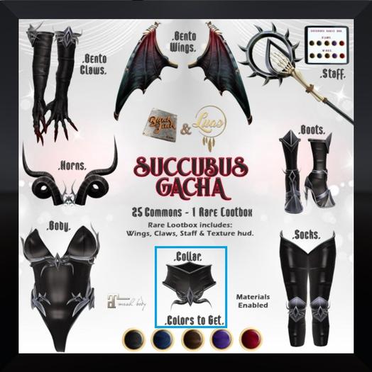 Luas x BJK Succubus Collar Black