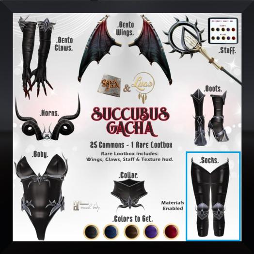 Luas x BJK Succubus Socks Red