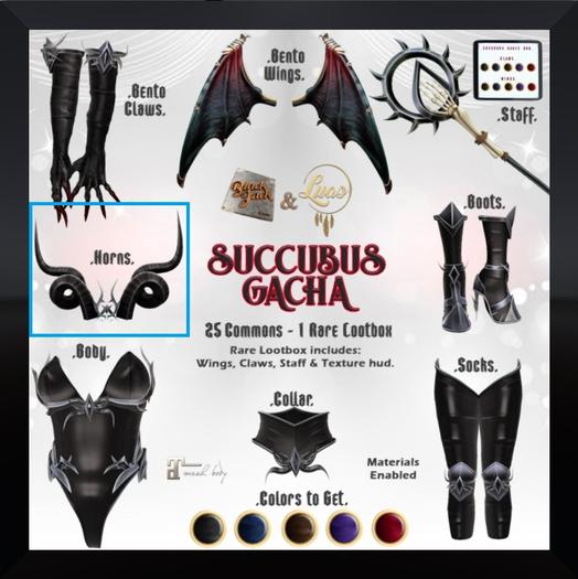 Luas x BJK Succubus Horns Blue