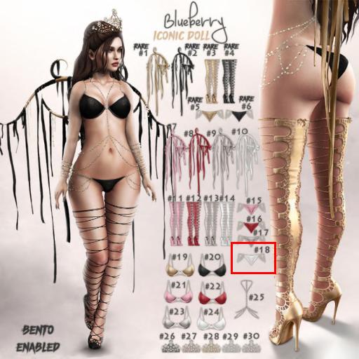 #18 Blueberry - Iconic Doll - Panties - White - Maitreya