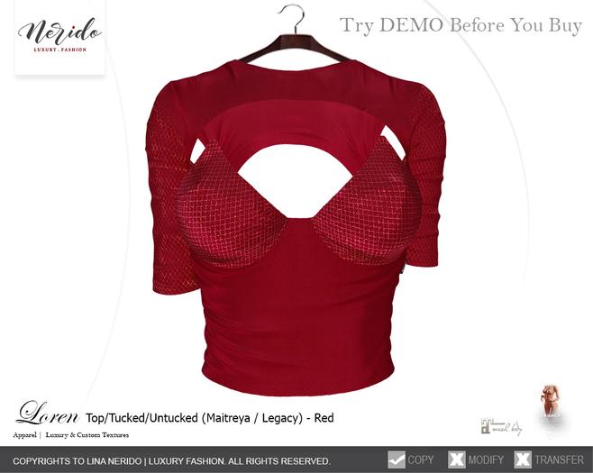 ~Nerido~ Loren Top-Red