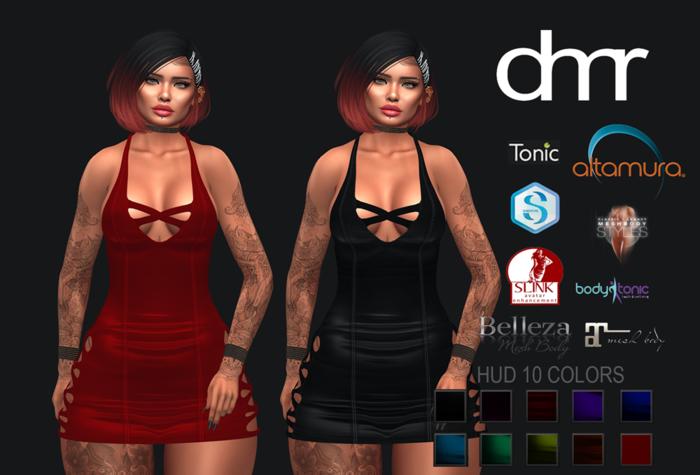 [DR] Mini Dress 135 HUD 10 COLORS ::MESH ::