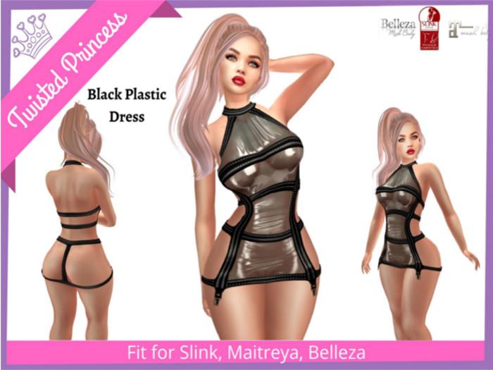 TP- Jessica Black Plastic Dress -packer