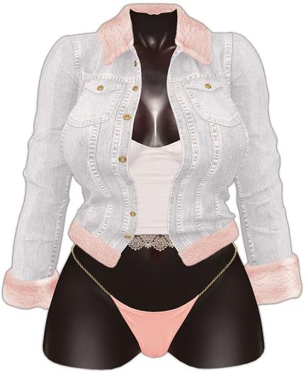 Kaithleen's Winter Denim Jacket - White