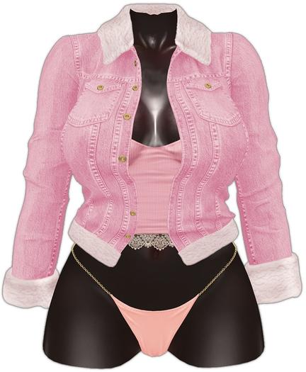 Kaithleen's Winter Denim Jacket - Pink
