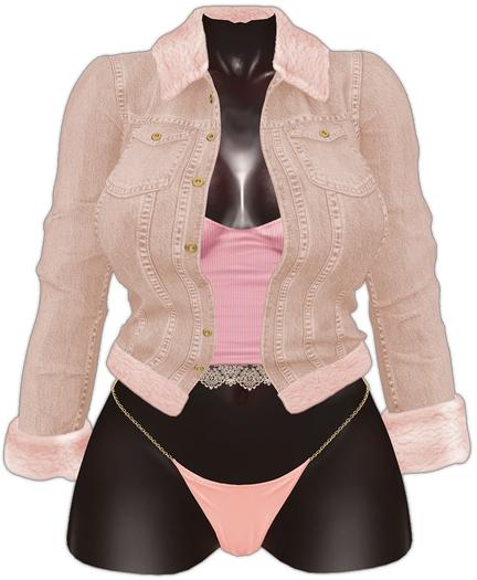Kaithleen's Winter Denim Jacket - Nude