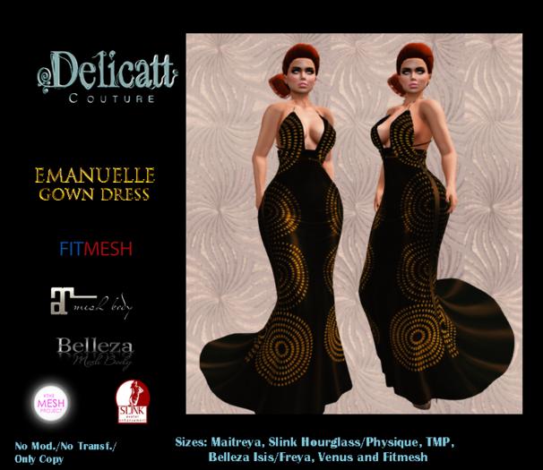#PROMO#Delicatt Couture - Emanuelle gown dress - gold