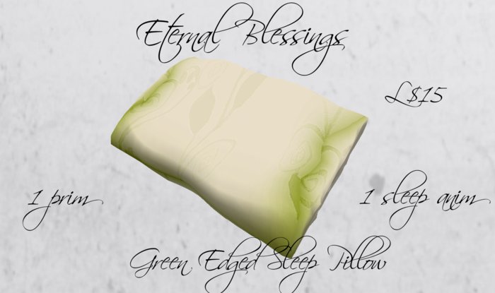 Green-Edged Sleep Pillow-Boxed