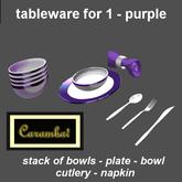 tableware for 1 - purple
