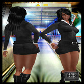 Akito - Complete dress black/white