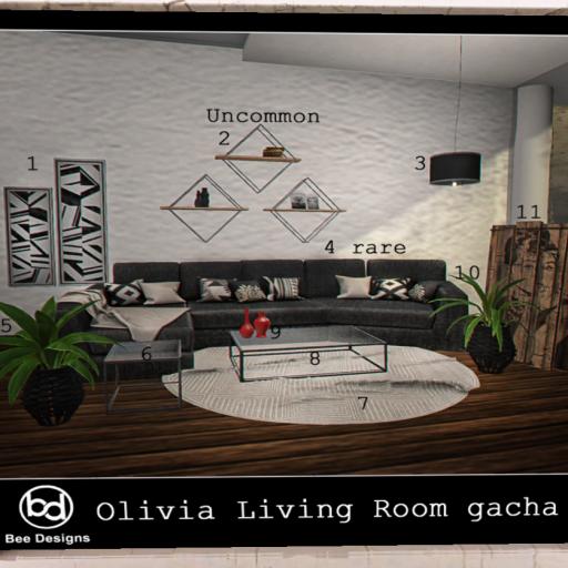 Bee Designs Olivia Living Room gacha 4 RARE