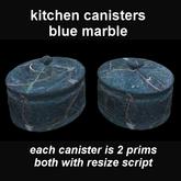kitchen canisters - blue marble with resize script