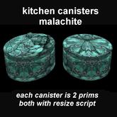 kitchen canisters - malachite with resize script