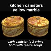 kitchen canisters - yellow marble with resize script