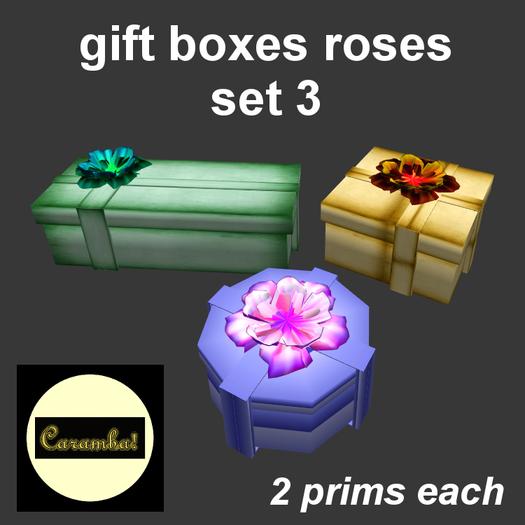 gift boxes roses - set 3