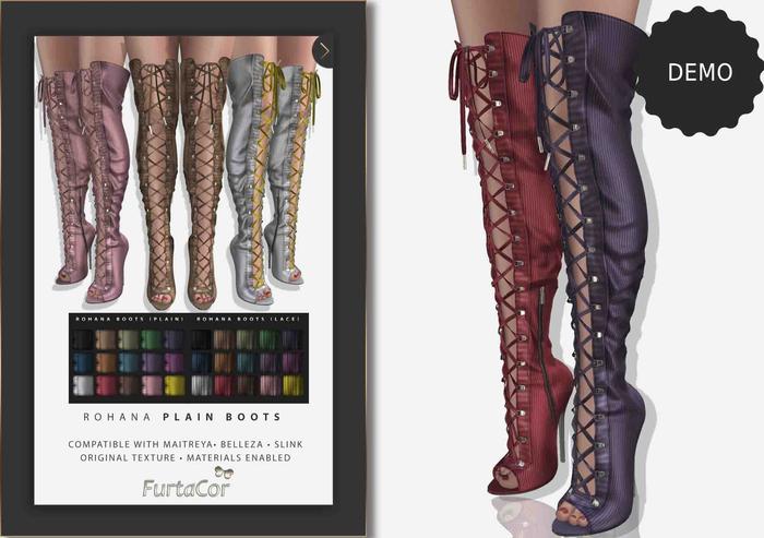 :::DEMO:::[FurtaCor Female] Rohana Plain Boots