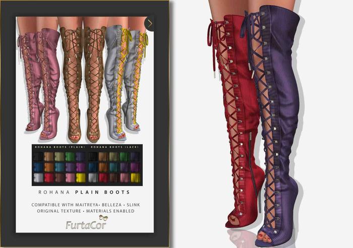 [FurtaCor Female] Rohana Plain Boots