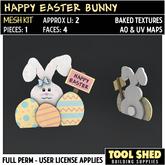 Tool Shed - Happy Easter Bunny Mesh Kit - Easter Decoration