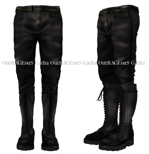 ::GB:: Long Boots & Pants - Wine - Slink