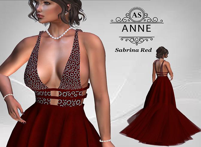 !AS! SABRINA GOWN  RED
