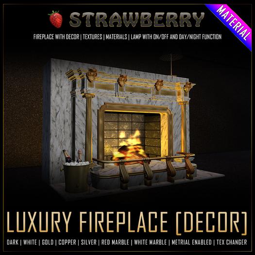 {Strawberry} Lux Fireplace - Decor - wear me