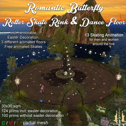 Romanic Butterfly Roller Skate Rink & Dance Floor V3 (boxed)