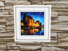 Traditional Art-7-Painting-Chateau on the Rhine