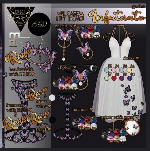 4. ERSCH& BEO - Infatuate Gacha MAITREYA DRESS Black RARE