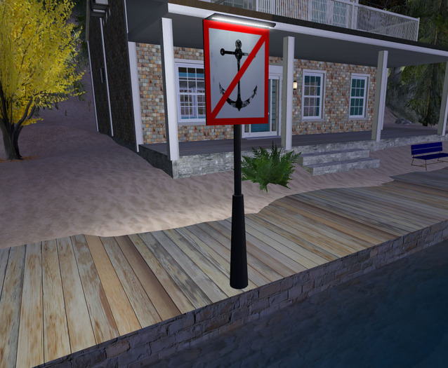 No Mooring sign