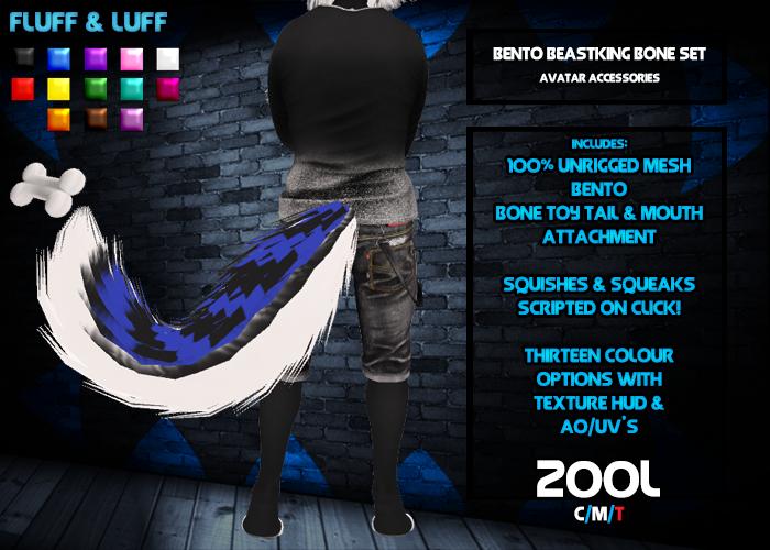 Second Life Marketplace - F&L - Beastking Bone Set - Bento Tail Toy ...