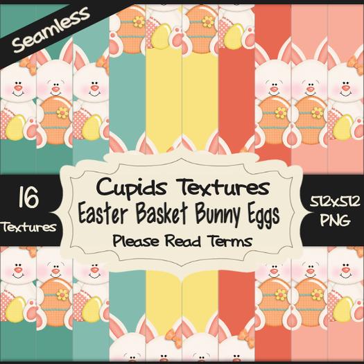 *Cupids Textures * 16 EASTER BASKET BUNNY EGGS
