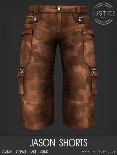 [JUSTICE] JASON SHORTS - FLAME CAMO
