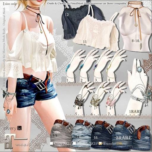 *:..Silvery K..:*BohoStyle_Hand Jewelry(ButterflySilver)1RARE