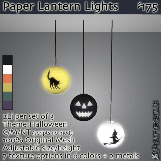 % Halloween Paper Lanterns *MESH*