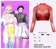 MIWAS / Lisa Sheer top #Red
