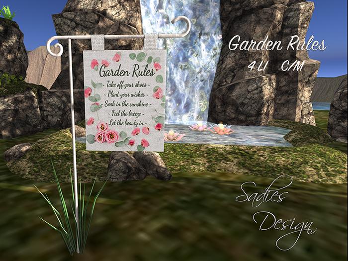 ~Sadie's Design~ Garden Rules Bag
