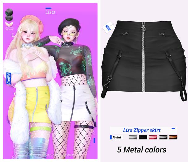MIWAS / Lisa Zipper skirt #Black
