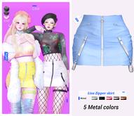 MIWAS / Lisa Zipper skirt #BabyBlue
