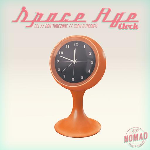 NOMAD // SPACE AGE CLOCK // ORANGE