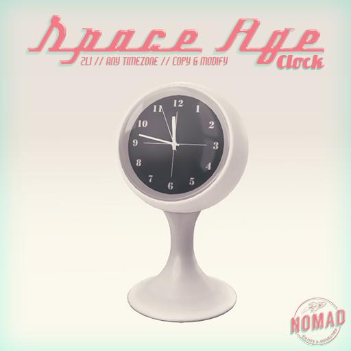 NOMAD // SPACE AGE CLOCK // WHITE