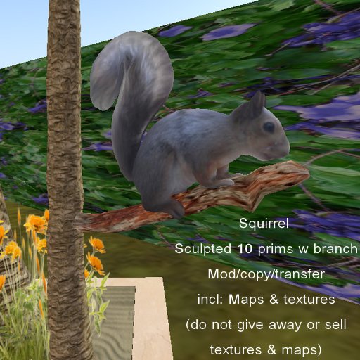*ACF* Squirrel on tree branch (full perm for your own creations)