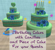 [][] CAKES BDAY ALMOND/BLUE (BOXED)