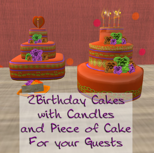 [][] CAKES BDAY ORANGE/LIME (BOXED)