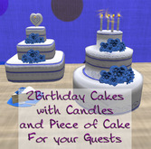 [][] CAKES BDAY WHITE/BLUE (BOXED)