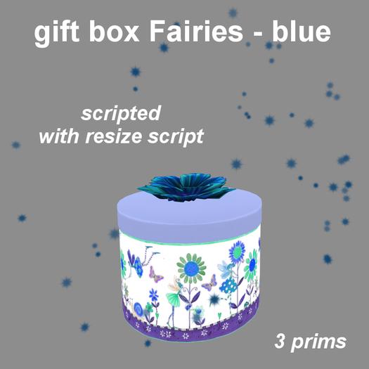 gift box Fairies - blue (with resize script)
