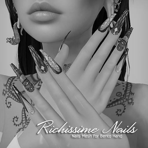 .E. Richissime Coffin Nails Mesh l Bento Hands [DEMO]